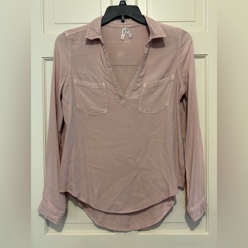 Women's long sleeve collar Shirt top party travel blouse winter casual holiday